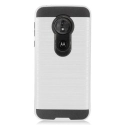 Moto G6 Play / Moto G6 Forge (MOTO G Play 6th Gen) Armor Hybrid Case (Silver)